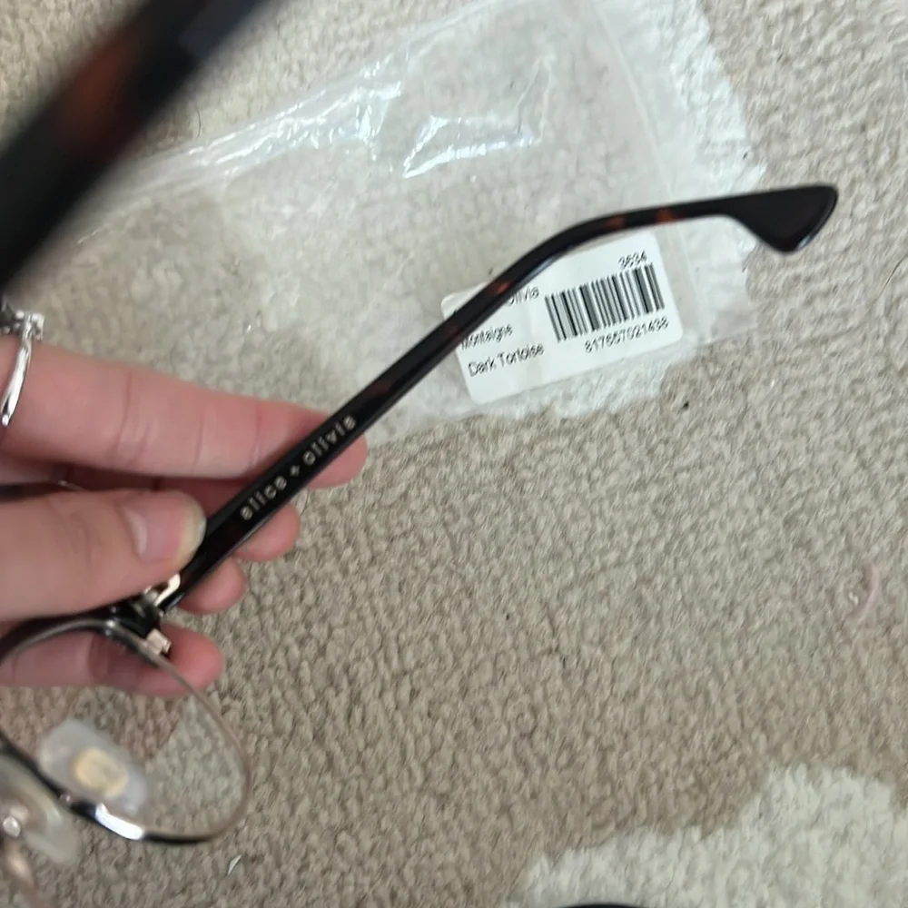 New alice and olivia montaigne frames in dark tortoise